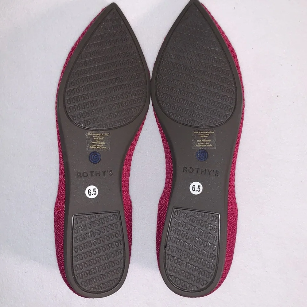 ROTHY’S SIZE 6.5 BRAND NEW AND GORGEOUS THE POINT SLIP ON FLATS - Picture 8 of 10
